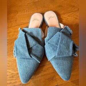 J. Crew Denim Knot Mule - Light Blue Slip-On
